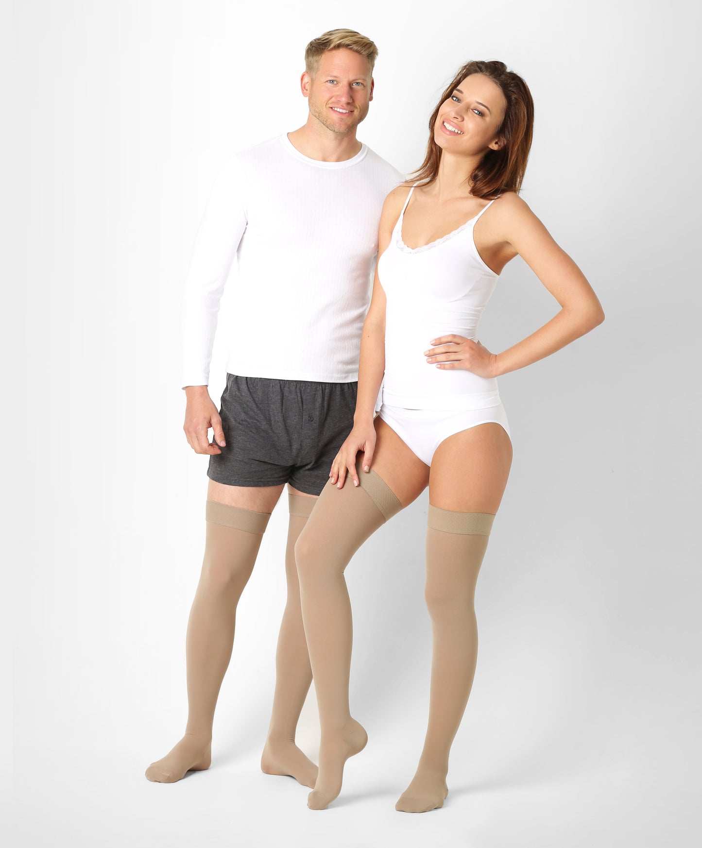 Lääkinnälliset reisipituiset kompressiosukat luokka 2 (23-32 mmHg), unisex, suljettu kärki, SOFT