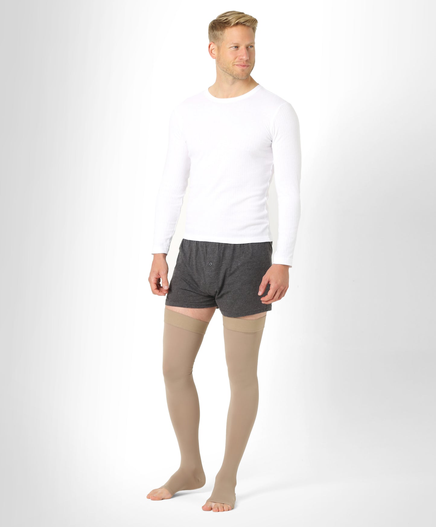 Lääkinnälliset reisipituiset kompressiosukat luokka 1 (18-21 mmHg), unisex, avoin kärki, SOFT