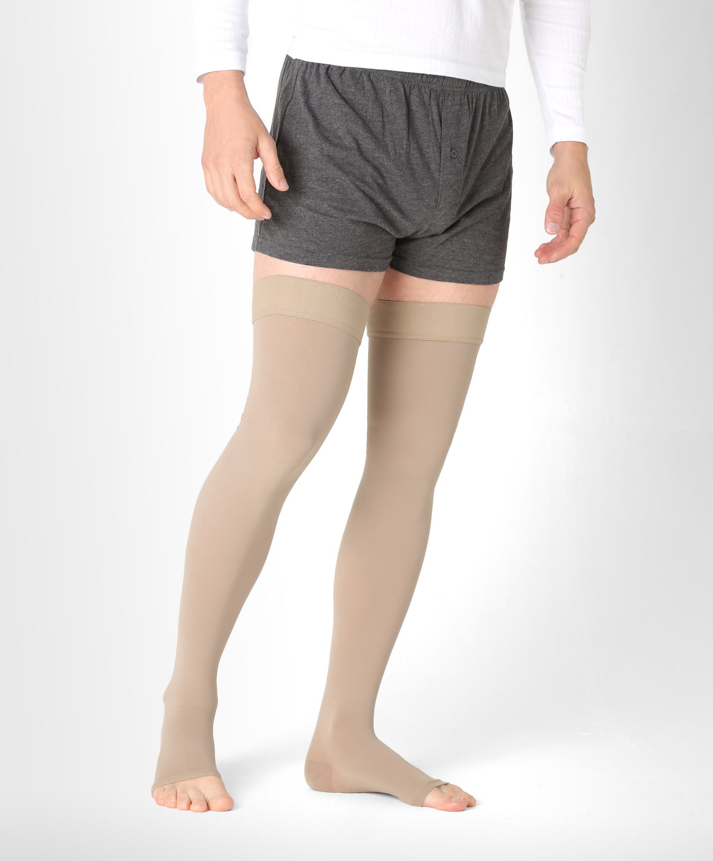 Lääkinnälliset reisipituiset kompressiosukat luokka 1 (18-21 mmHg), unisex, avoin kärki, SOFT