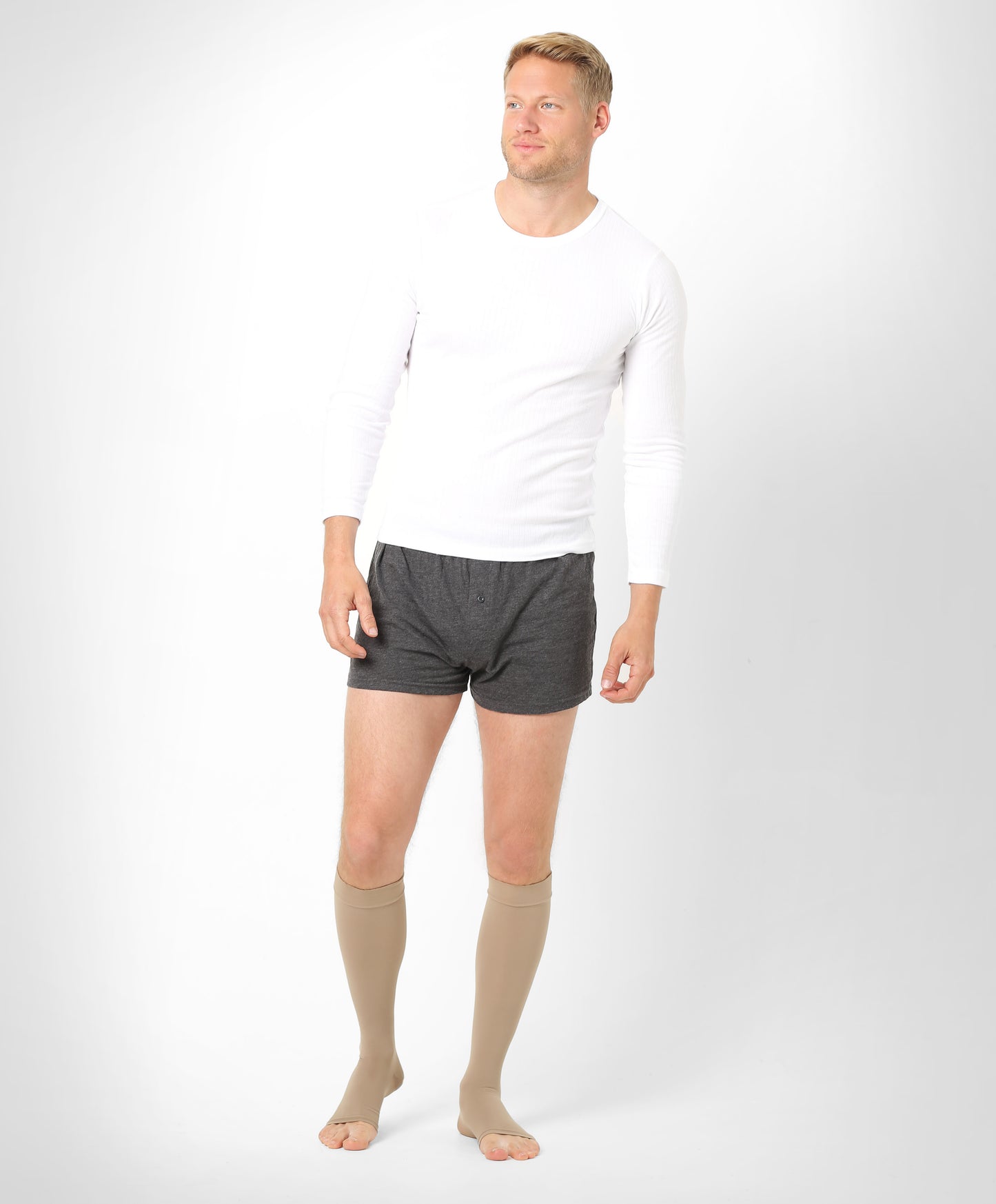 Lääkinnälliset kompressiosukat luokka 2 (23-32 mmHg), unisex, avoin kärki, SOFT