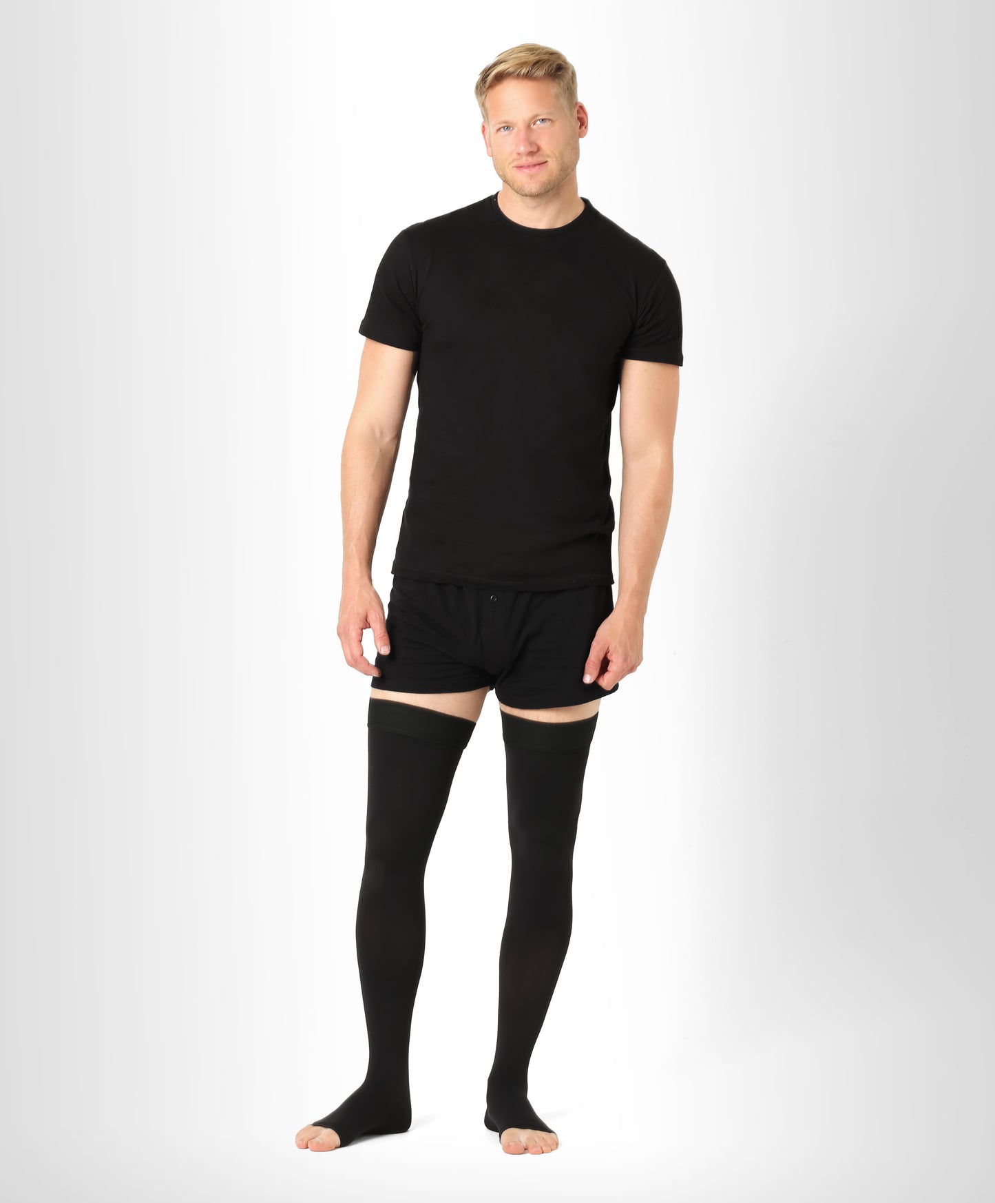 Lääkinnälliset reisipituiset kompressiosukat luokka 1 (18-21 mmHg), unisex, avoin kärki, SOFT