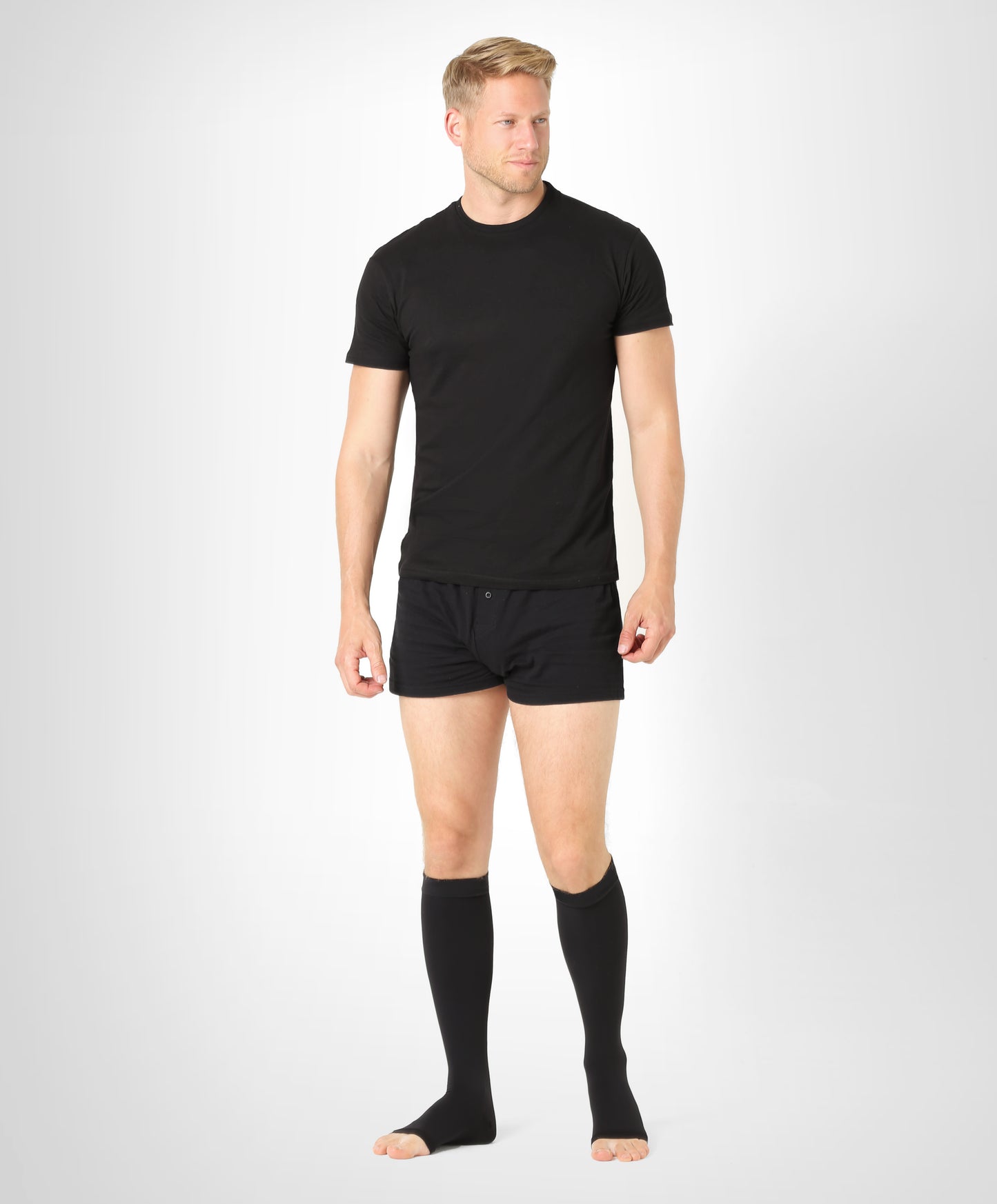 Lääkinnälliset kompressiosukat luokka 2 (23-32 mmHg), unisex, avoin kärki, SOFT